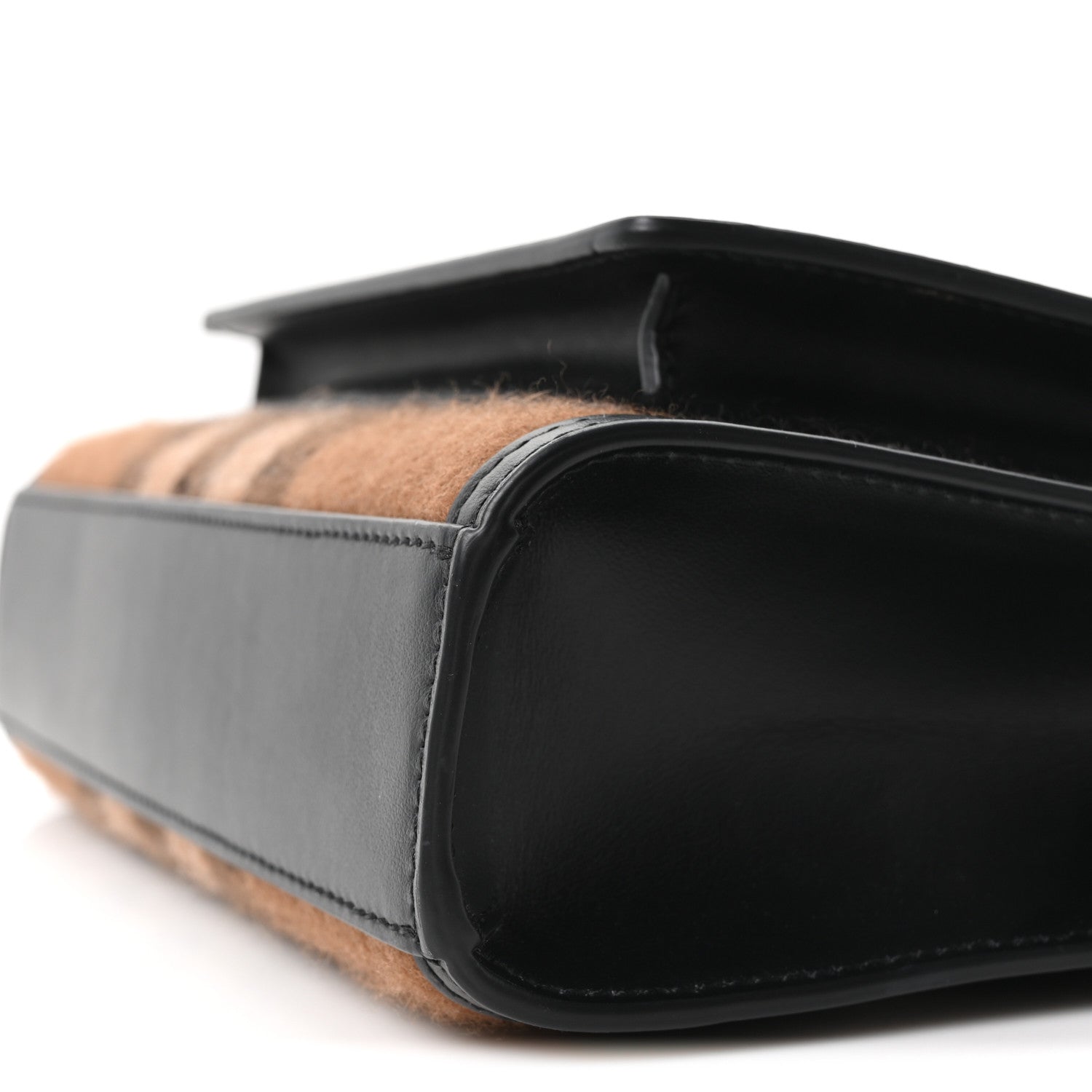 Burberry Smooth Calfskin Cashmere Check Mini Pocket Bag Brown 10 of 10