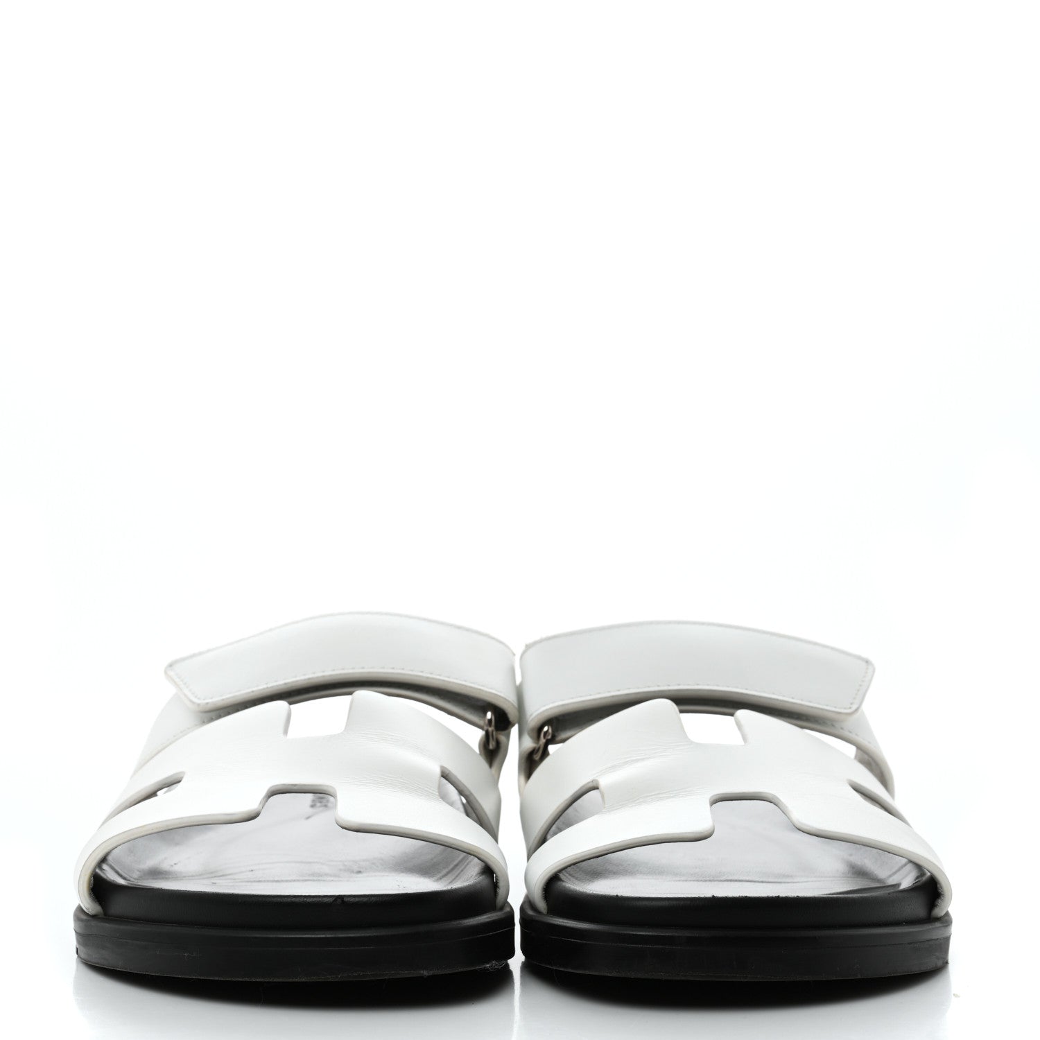 Hermes Calfskin Womens Chypre Sandals 39 White 2 of 9