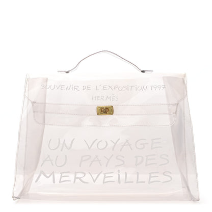 Hermes Vinyl Souvenir De L'Exposition Kelly Transparent 1 of 12