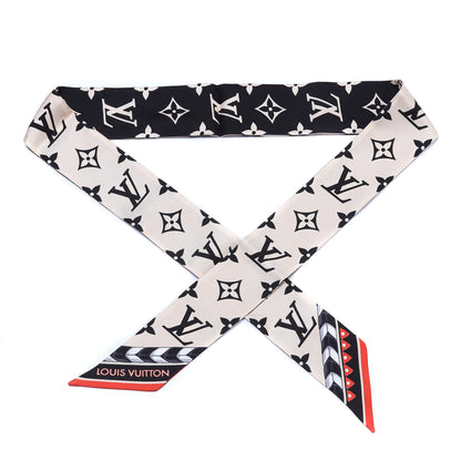Louis Vuitton Silk Monogram LV Crafty Bi Color BB Bandeau Black Cream 2 of 3