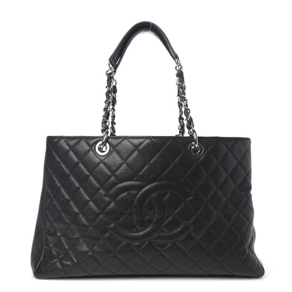 Chanel Caviar Quilted XL Grand Shopping Tote GST Black 2 of 20