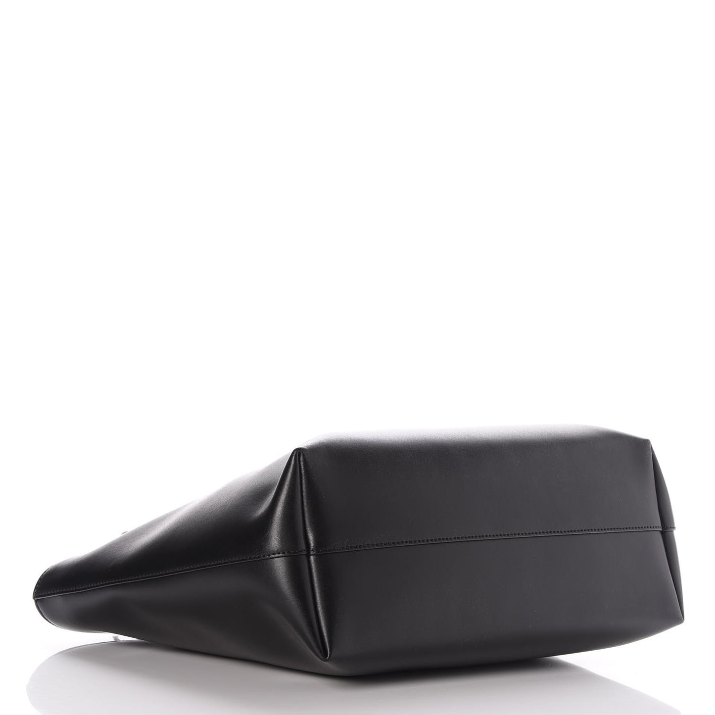 Vitello Liberty Lucido Metal Monster Eyes Medium Roll Tote Black