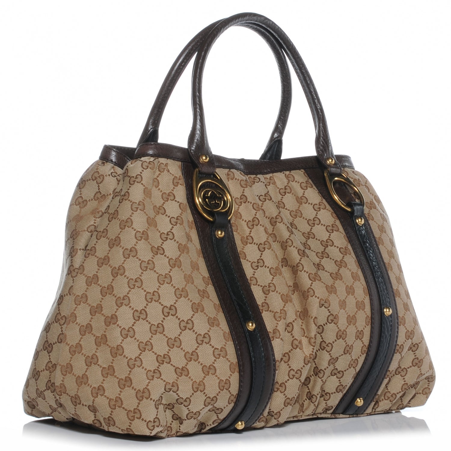 Gucci Monogram Medium Interlocking Icon Tote Dark Brown 3 of 7