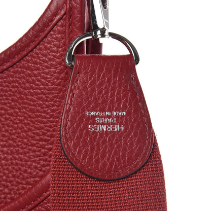 Hermes Taurillon Clemence Evelyne III PM Rouge Grenat 8 of 9