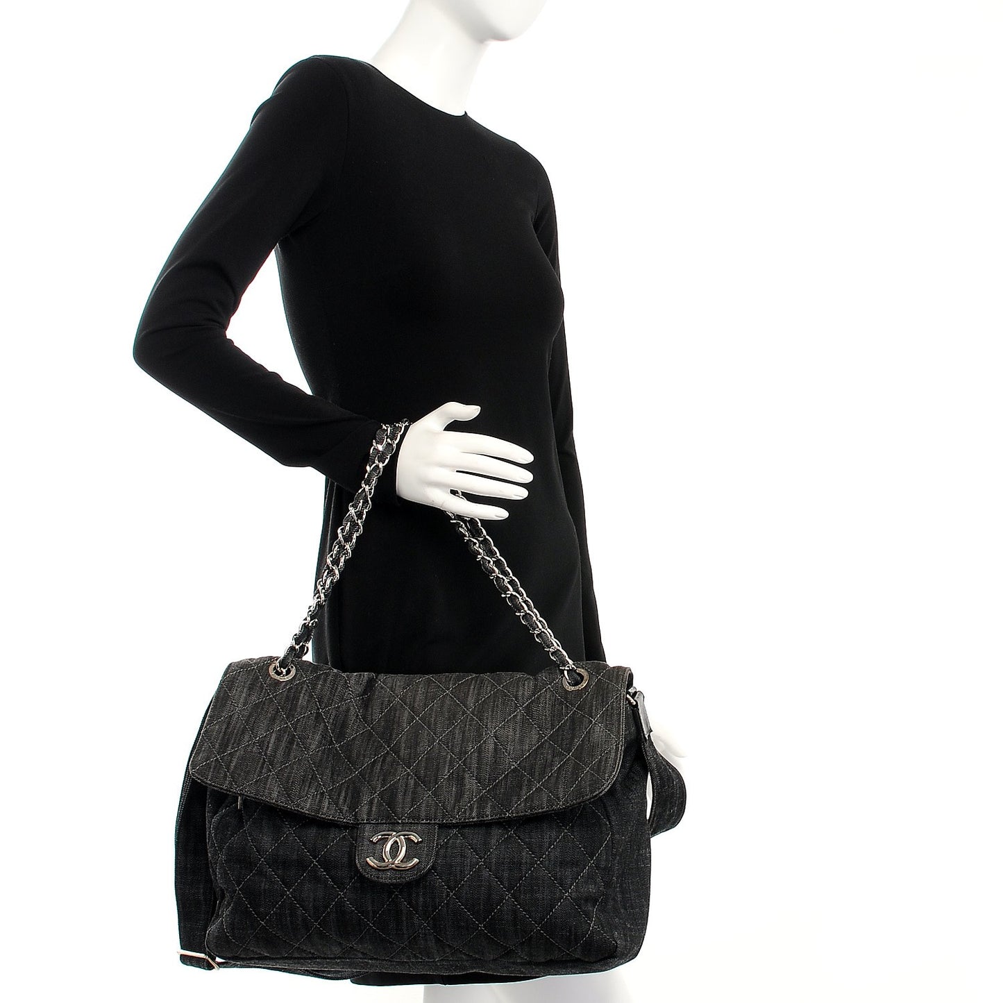 Denim Quilted Stretch Spirit Messenger Bag