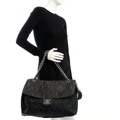 Chanel Denim Quilted Stretch Spirit Messenger Bag 3 of 13