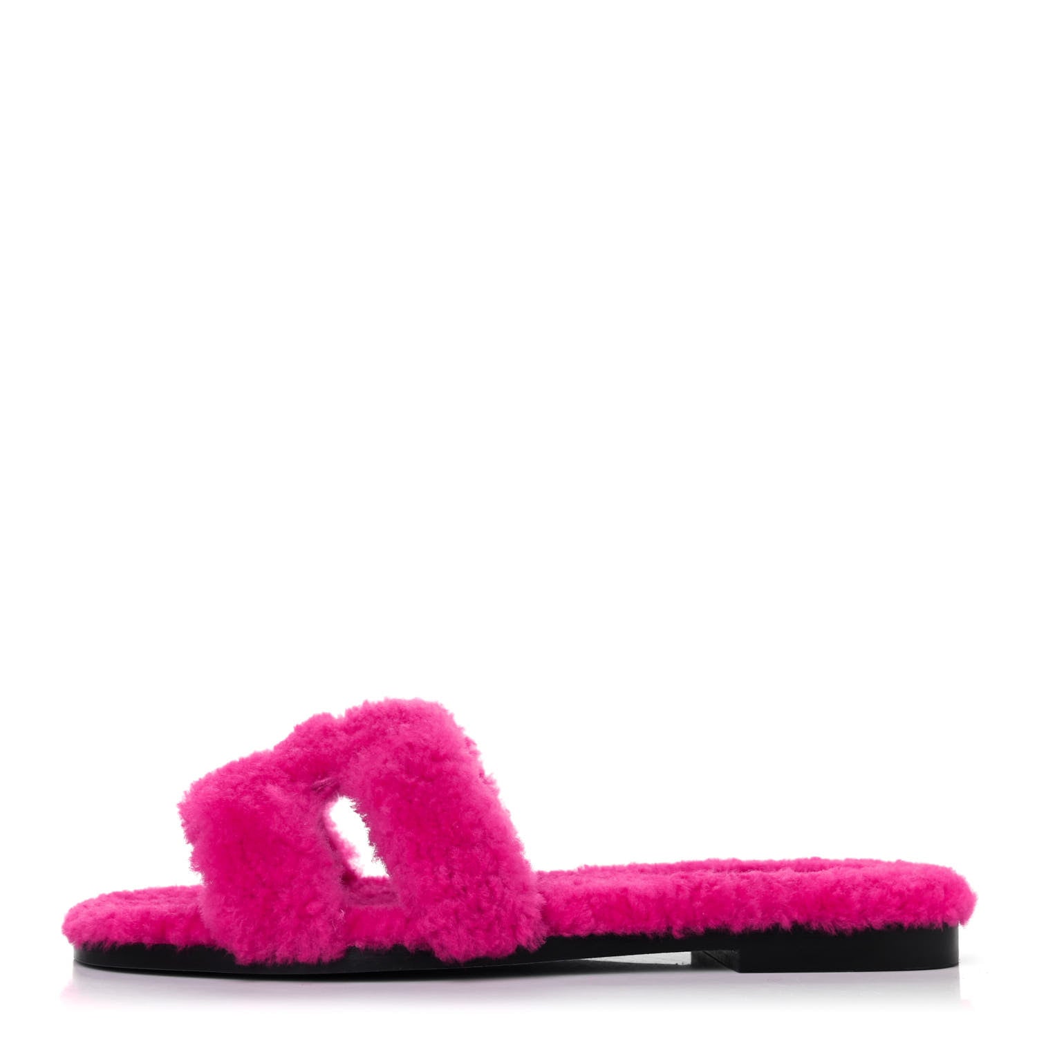 Hermes Woolskin Oran Sandals 36 Rose Fuchsia 1 of 4