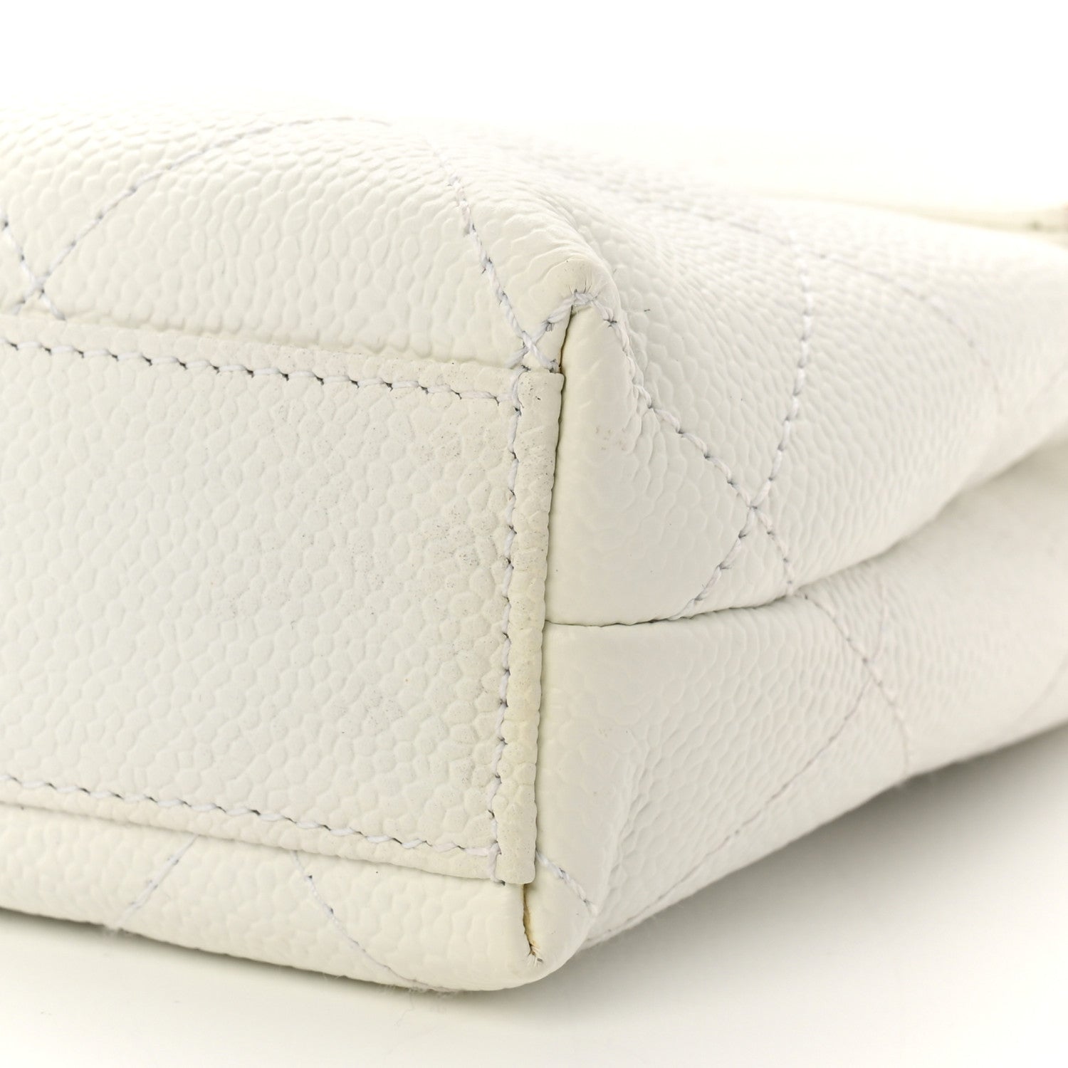 Chanel Caviar Quilted Tote With Clutch White 18 of 18