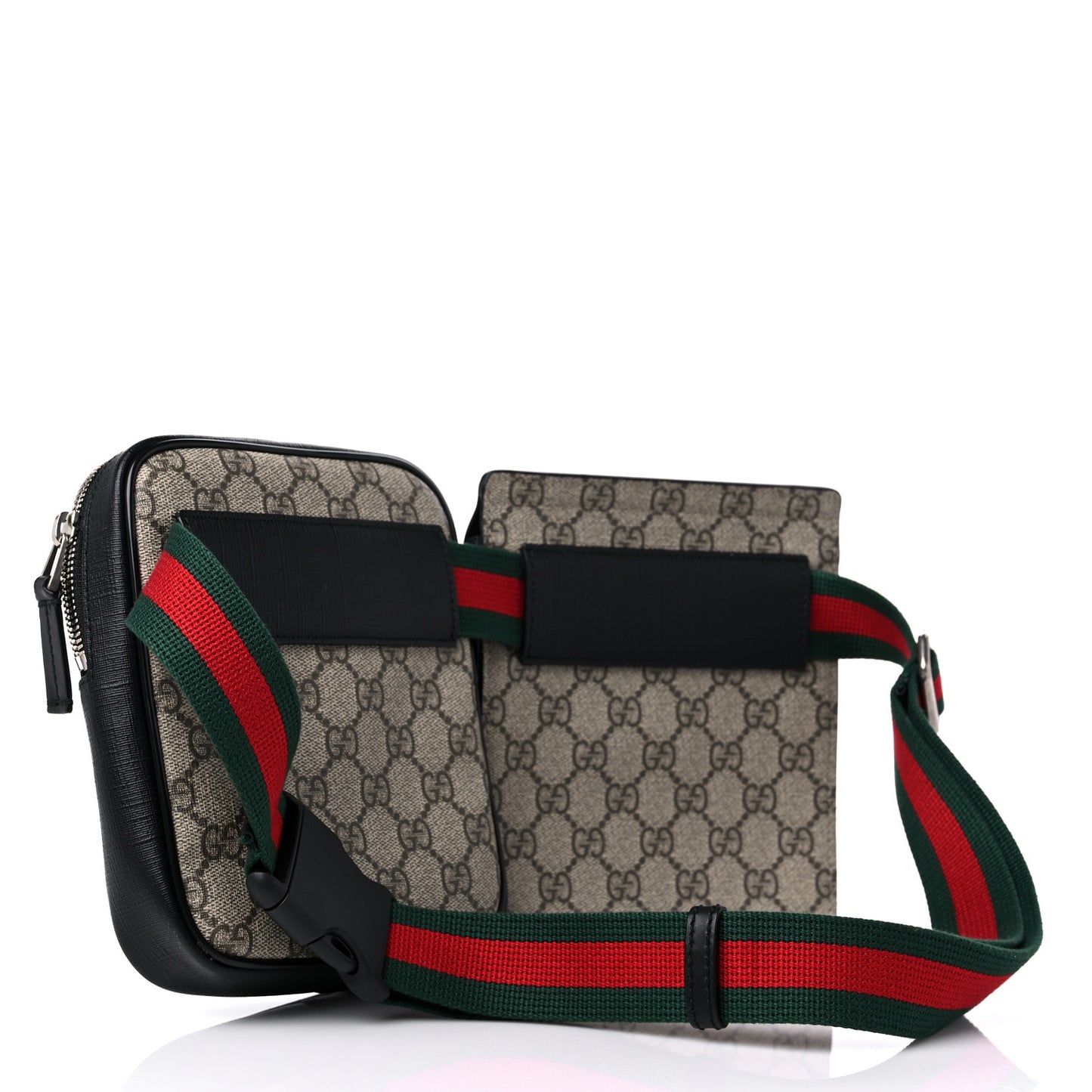 GG Supreme Monogram Web Belt Bag Black