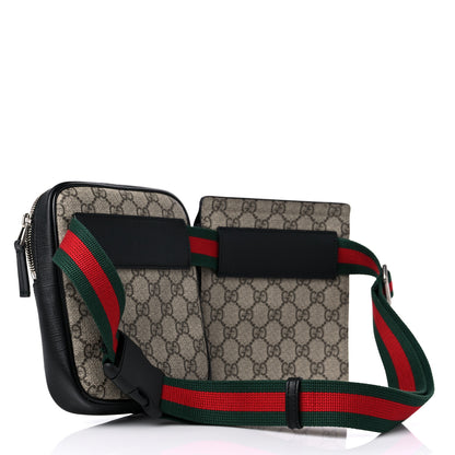 Gucci GG Supreme Monogram Web Belt Bag Black 3 of 13