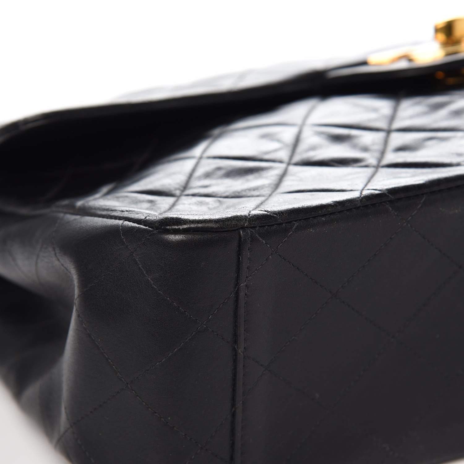 Chanel Lambskin Quilted XL Jumbo Single Flap Black 13 of 16