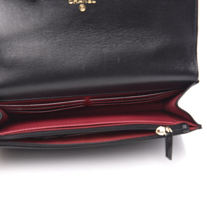 Chanel Goatskin Quilted 19 Wallet On Chain WOC Black 5 of 12