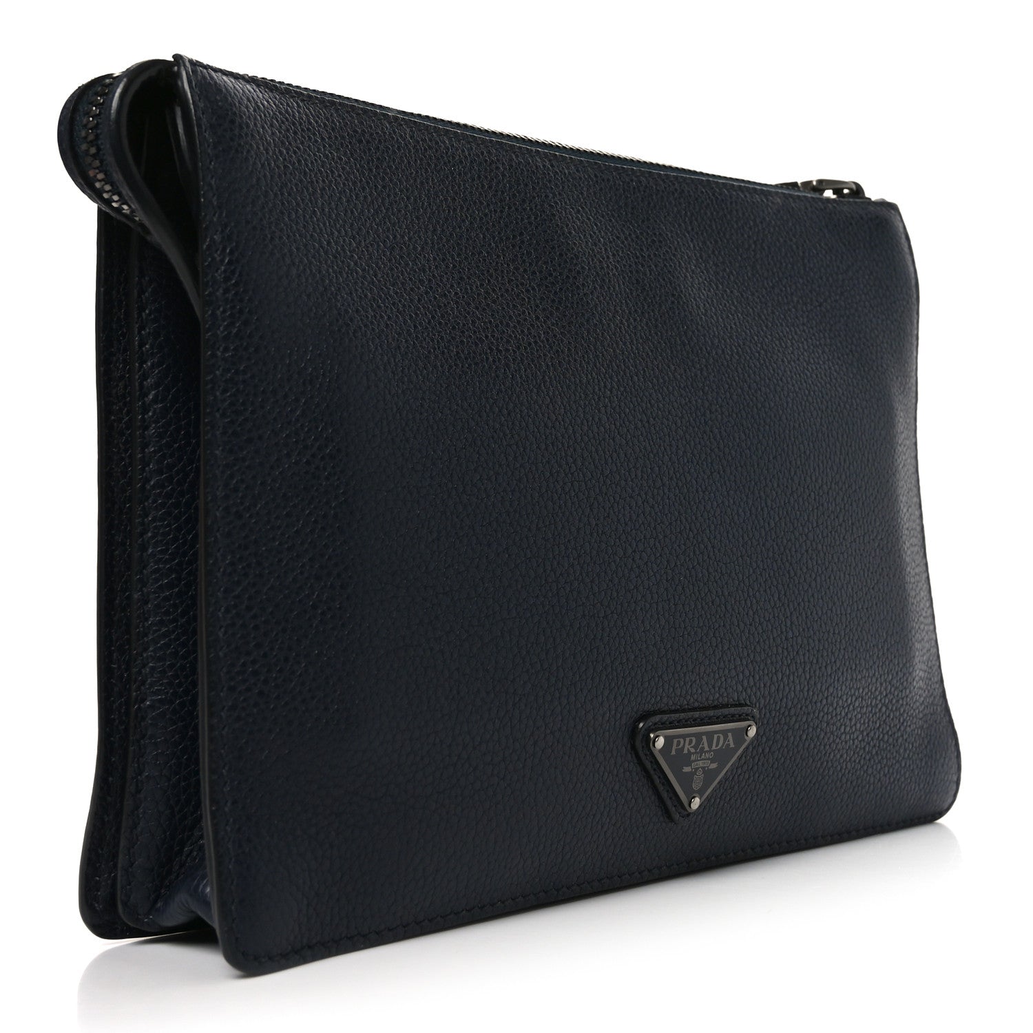 Prada Vitello City Wristlet Pouch Black 6 of 18