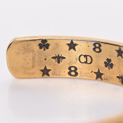 Christian Dior Metal Star Logo Bracelet Cuff Gold 5 of 5
