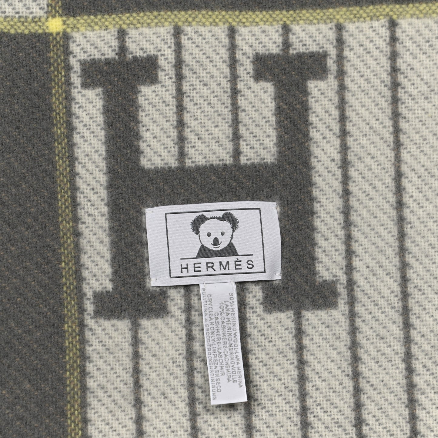 Wool Cashmere Avalon Passe-Passe Blanket Naturel