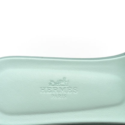 Hermes Epsom Oran Sandals 38 Vert Embrun 6 of 8