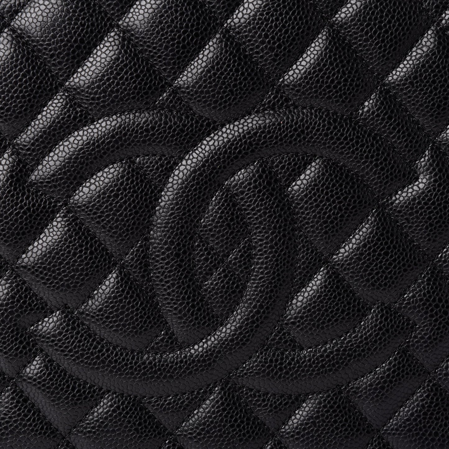 Caviar Quilted Grand Shopping Tote GST Black