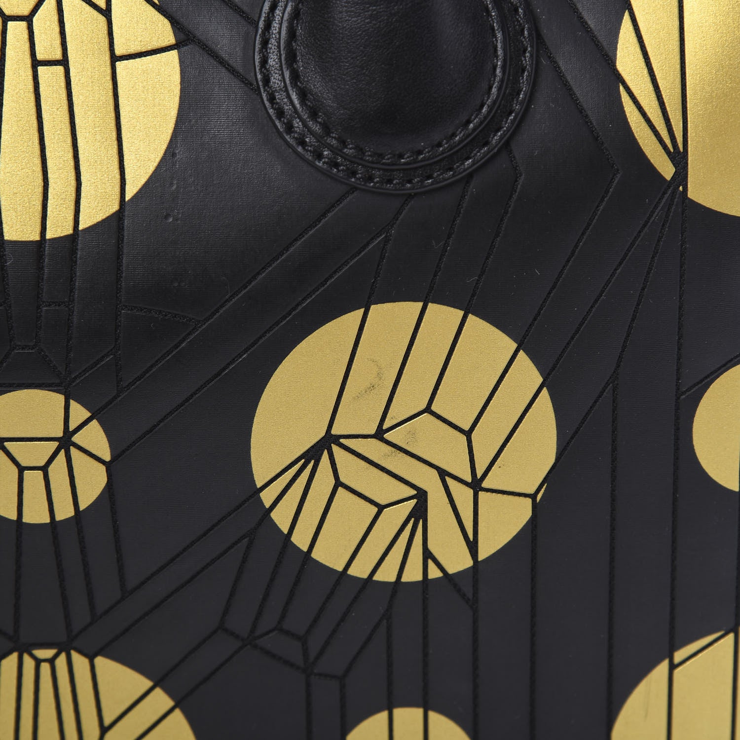 MCM Calfskin Cosmo Medium Milla Tote Black Gold 10 of 10