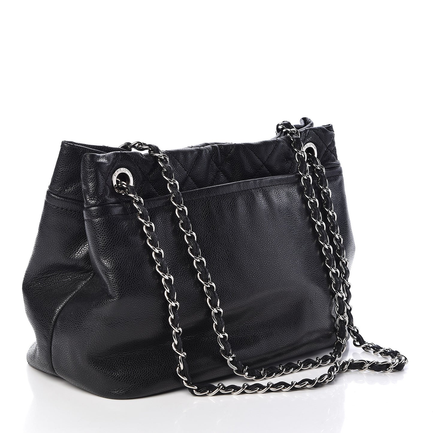Caviar Quilted Timeless CC Soft Tote Black