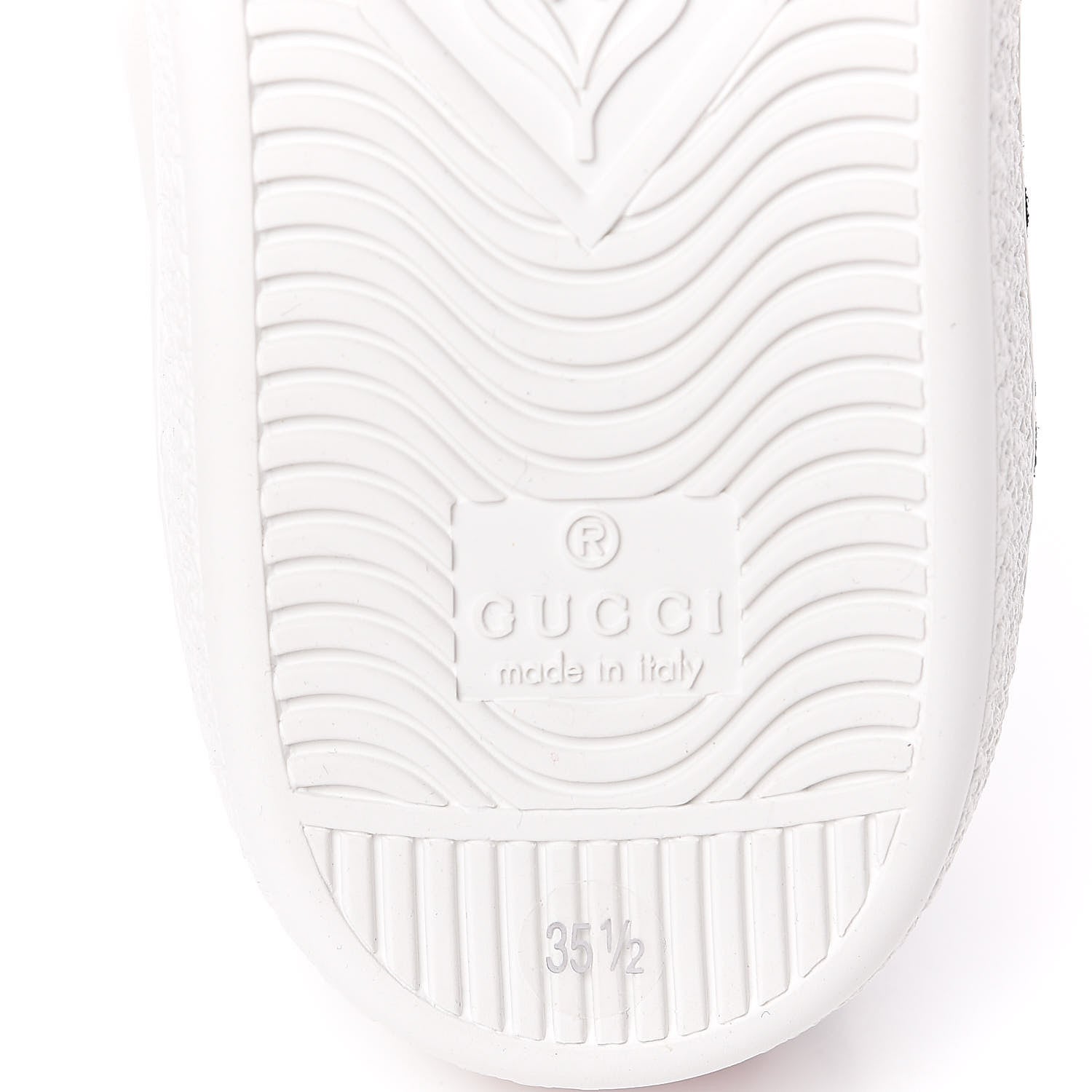 Gucci Calfskin Web Floral Embroidered Womens Ace Sneakers 35.5 White 6 of 9