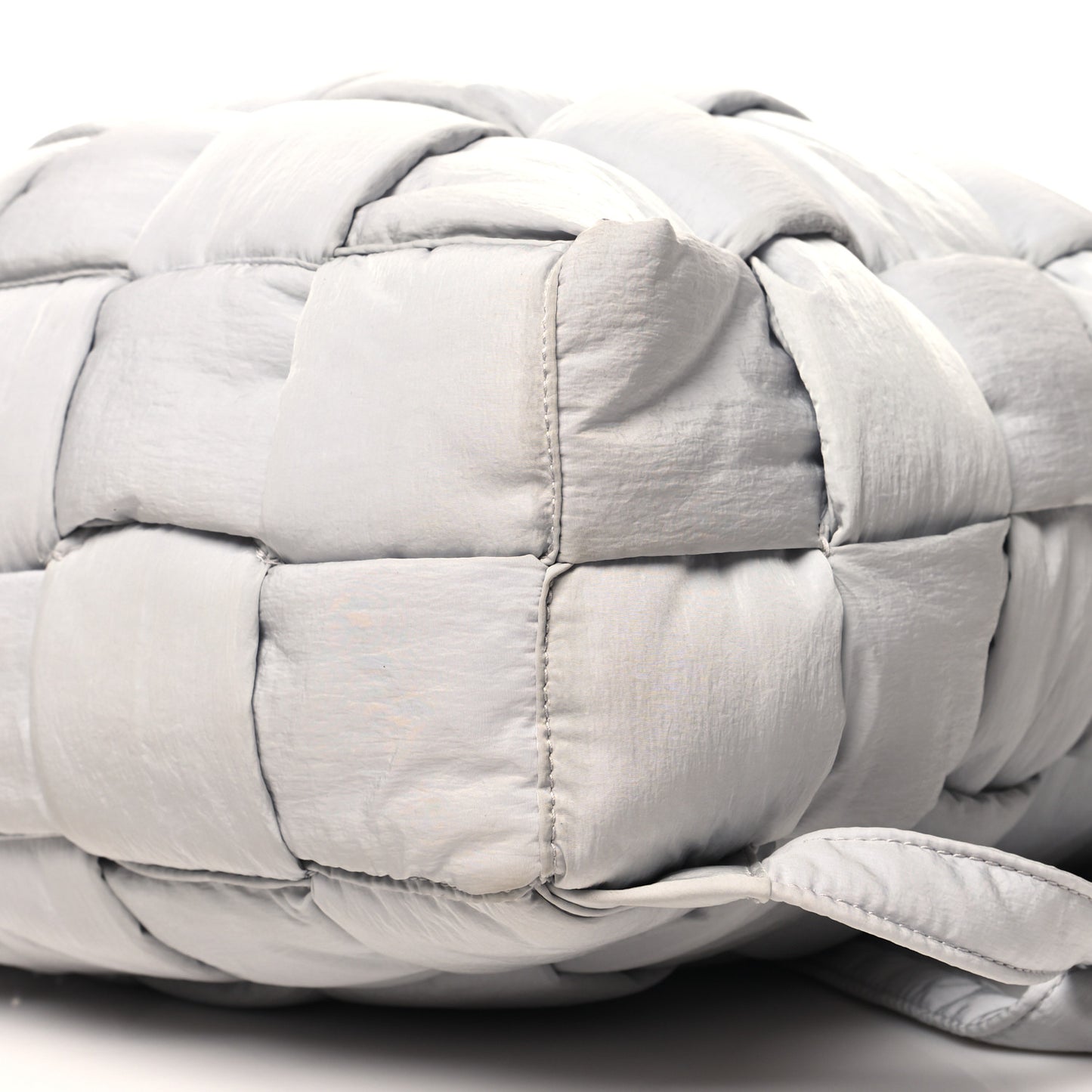 Nylon Intrecciato Padded Tech Fold Over Backpack Frost