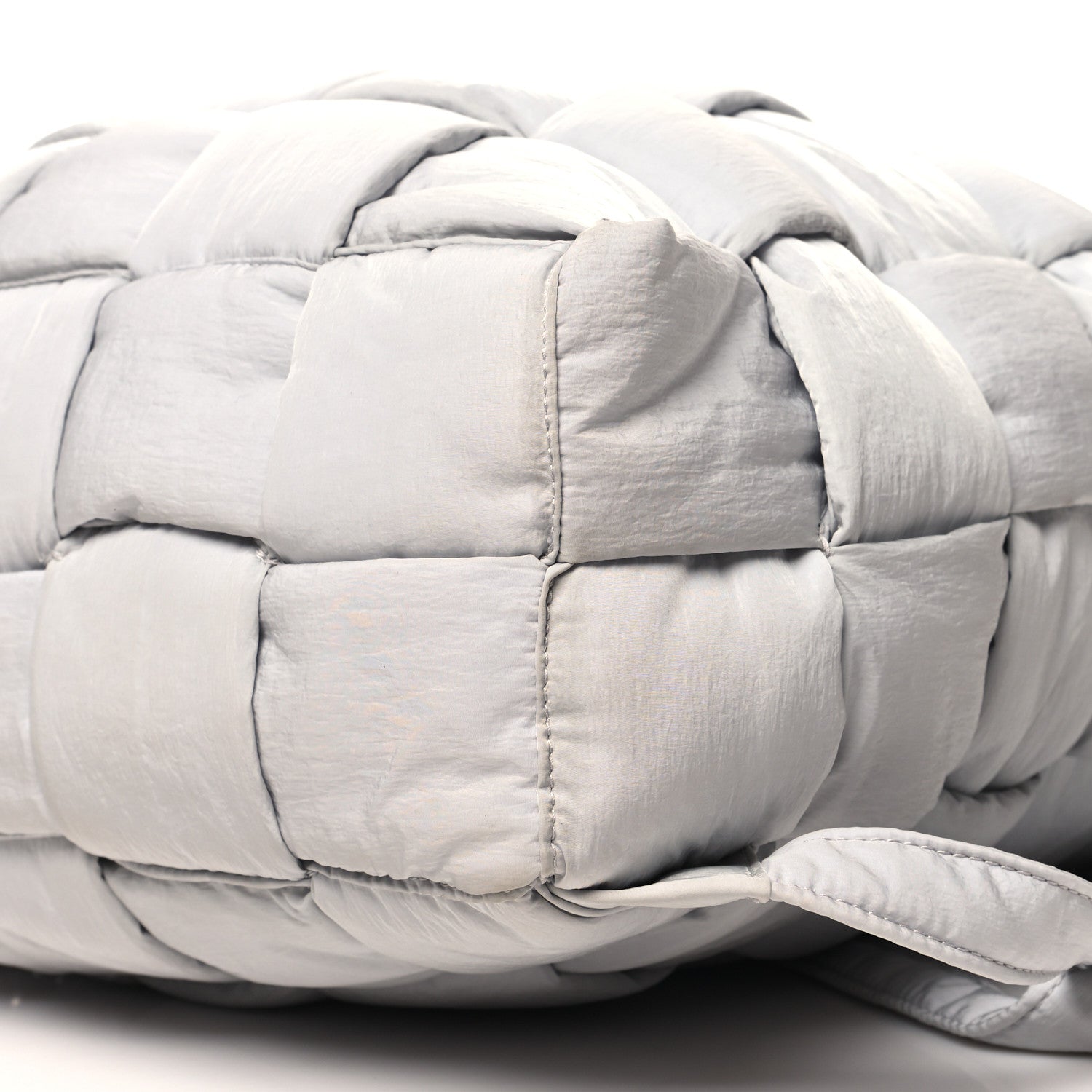 Bottega Veneta Nylon Intrecciato Padded Tech Fold Over Backpack Frost 10 of 12