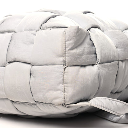 Bottega Veneta Nylon Intrecciato Padded Tech Fold Over Backpack Frost 10 of 12