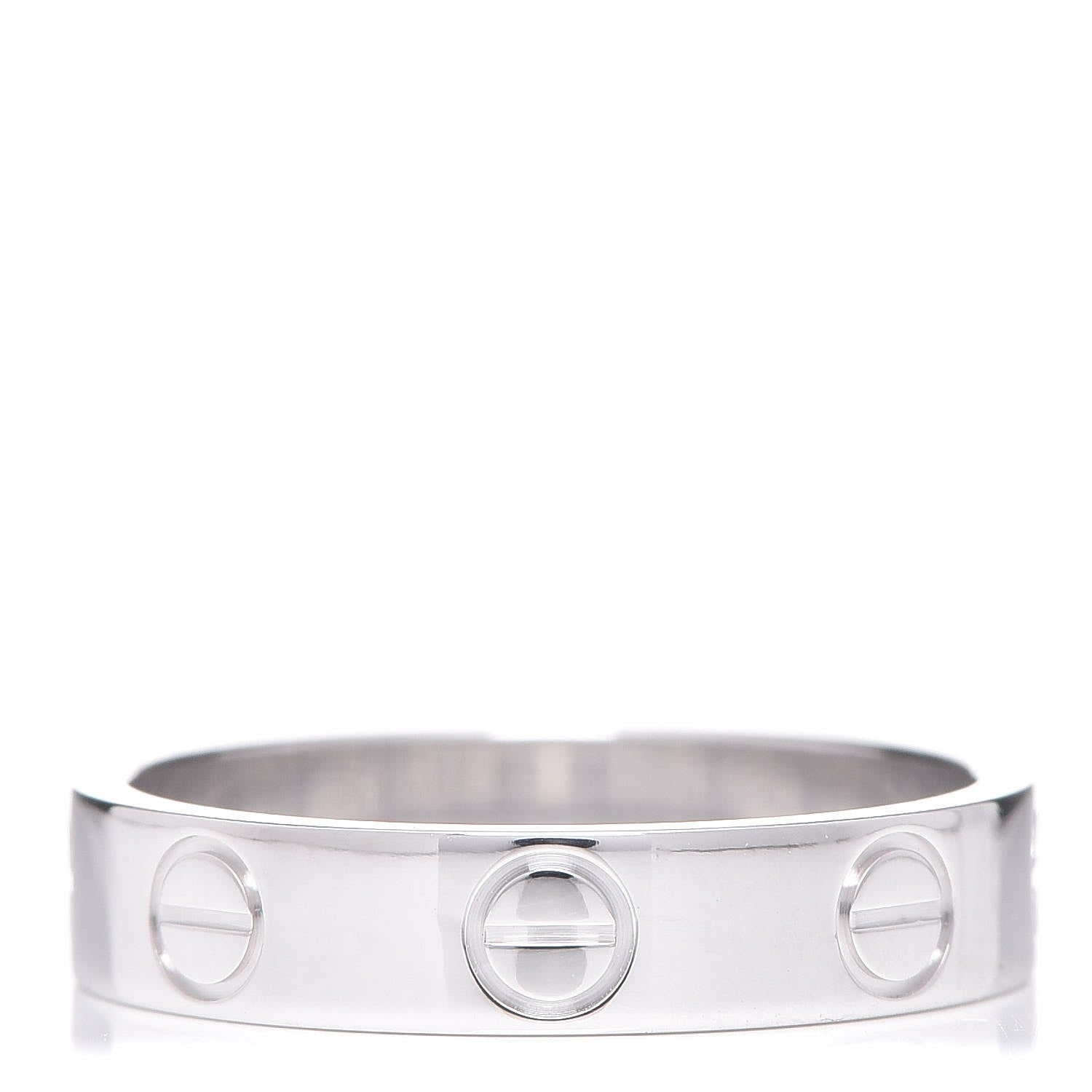 Cartier 18K White Gold 3.5mm LOVE Wedding Band Ring 47 4 1 of 4