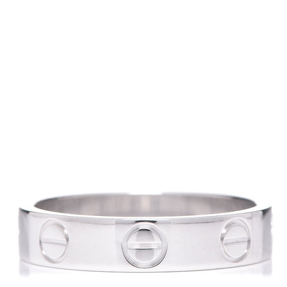 Cartier 18K White Gold 3.5mm LOVE Wedding Band Ring 47 4 1 of 4