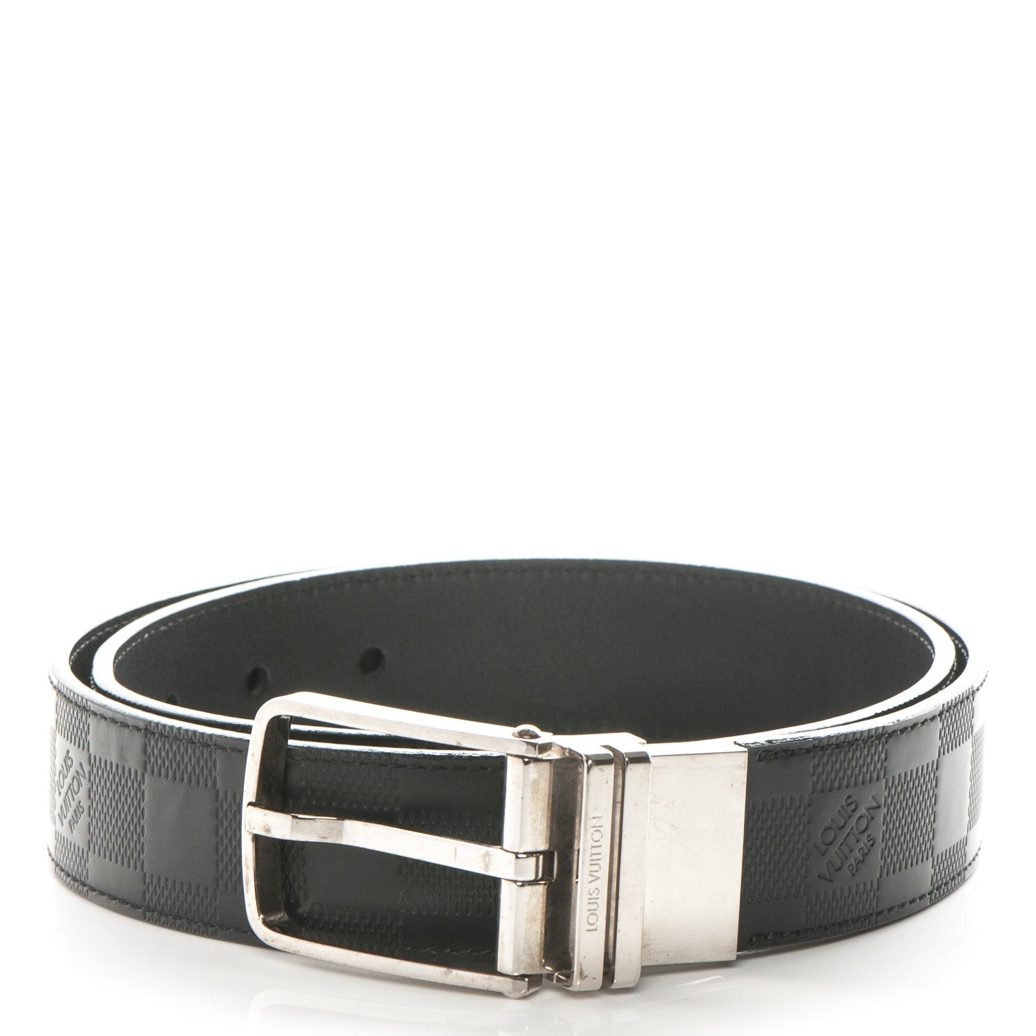 Louis Vuitton Damier Infini Calfskin 35mm Boston Belt 85 34 Black 1 of 7