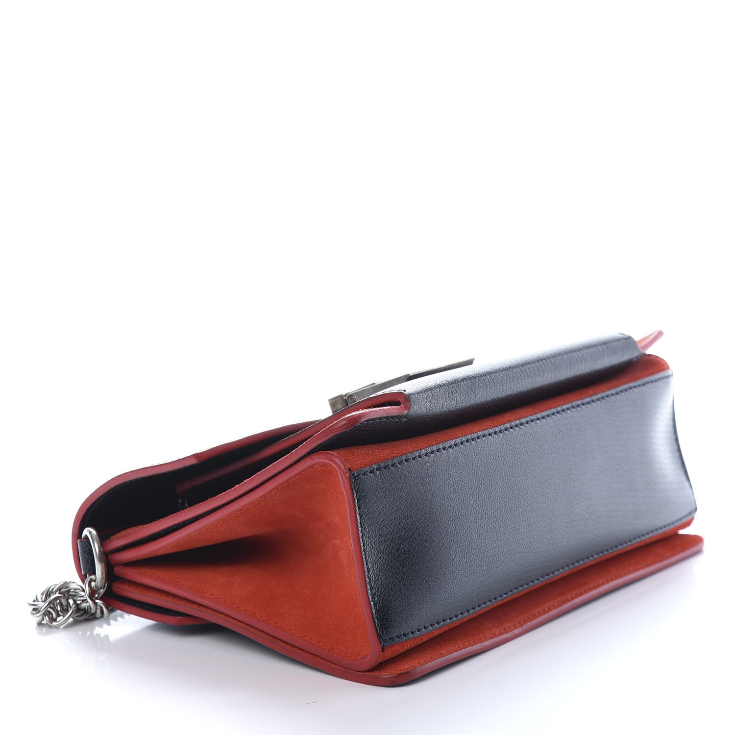 Givenchy Goatskin Suede Small GV3 Shoulder Bag Blue Red 4 of 8