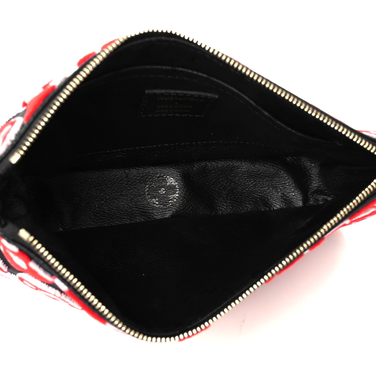 Louis Vuitton X UF Tufted Monogram Pochette Accessories Black Red 5 of 10