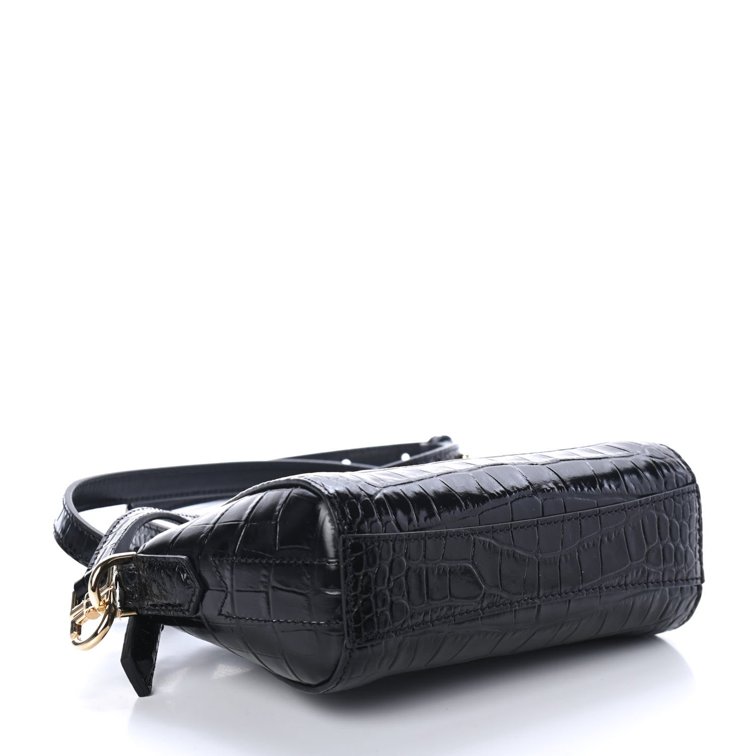 Givenchy Calfskin Crocodile Embossed Nano Antigona Black 3 of 5