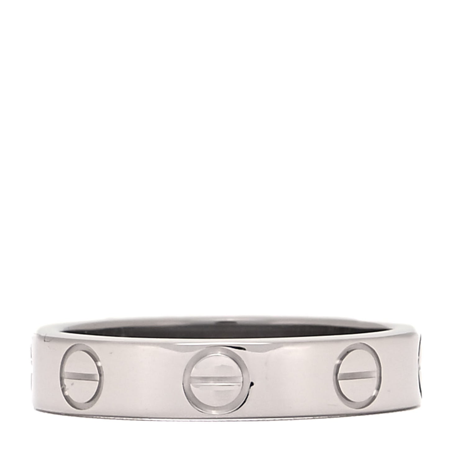 18K White Gold 3.5mm LOVE Wedding Band Ring 46 3.75