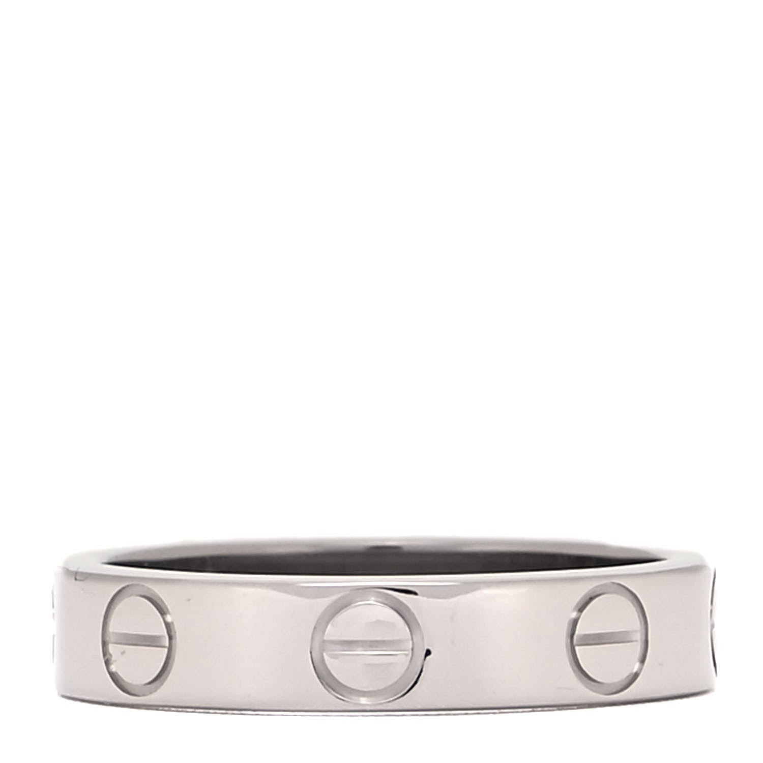 Cartier 18K White Gold 3.5mm LOVE Wedding Band Ring 46 3.75 3 of 4