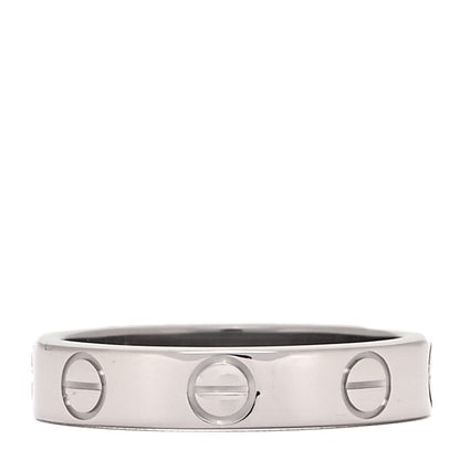 Cartier 18K White Gold 3.5mm LOVE Wedding Band Ring 46 3.75 3 of 4