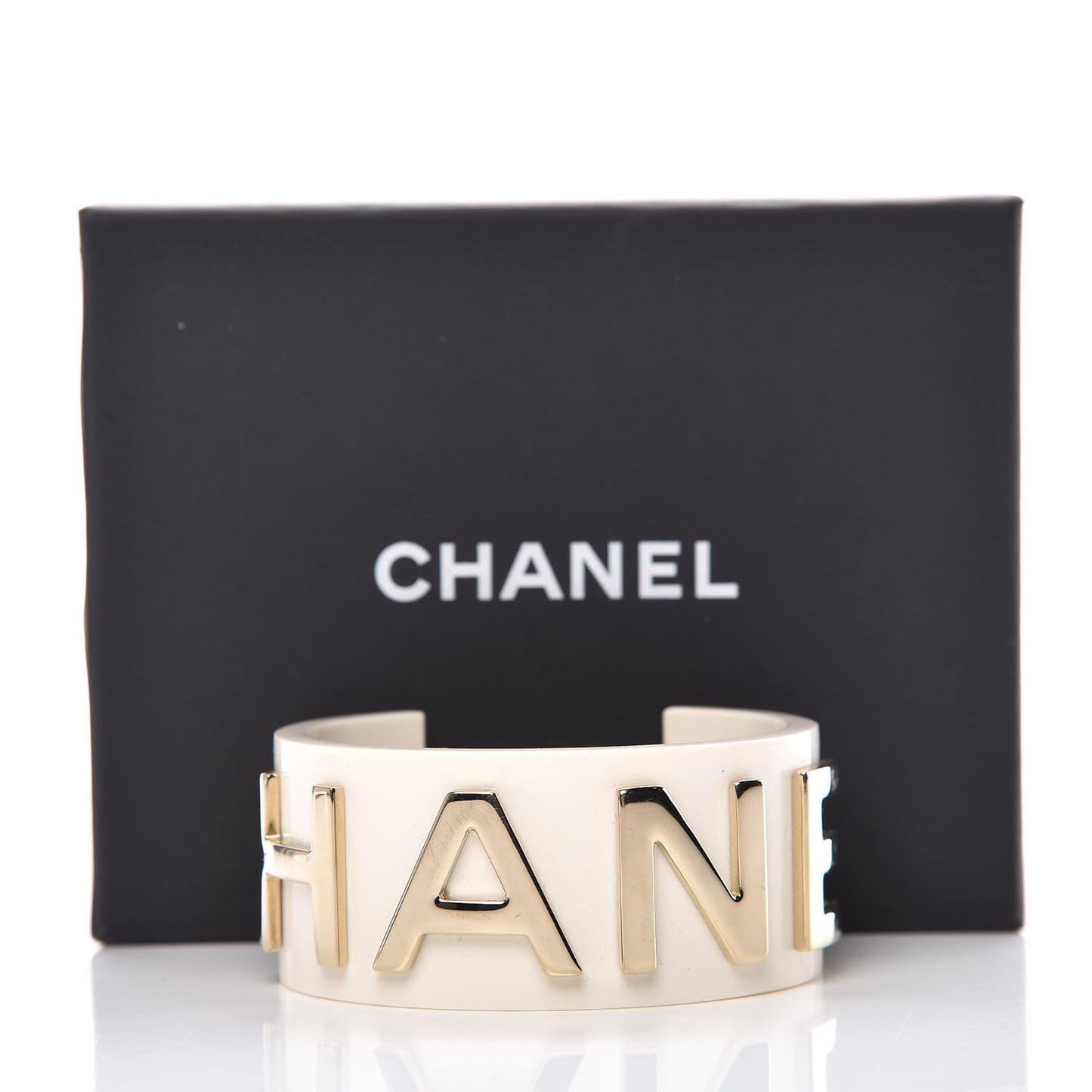 Resin Metal Cuff White