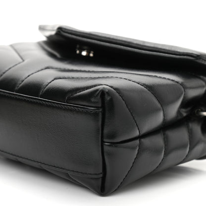 Saint Laurent Calfskin Y Quilted Monogram Toy Loulou Crossbody Bag Black 9 of 10