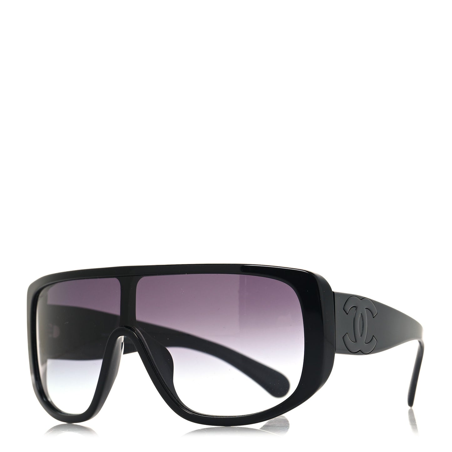 Acetate Shield Sunglasses 5495A Black