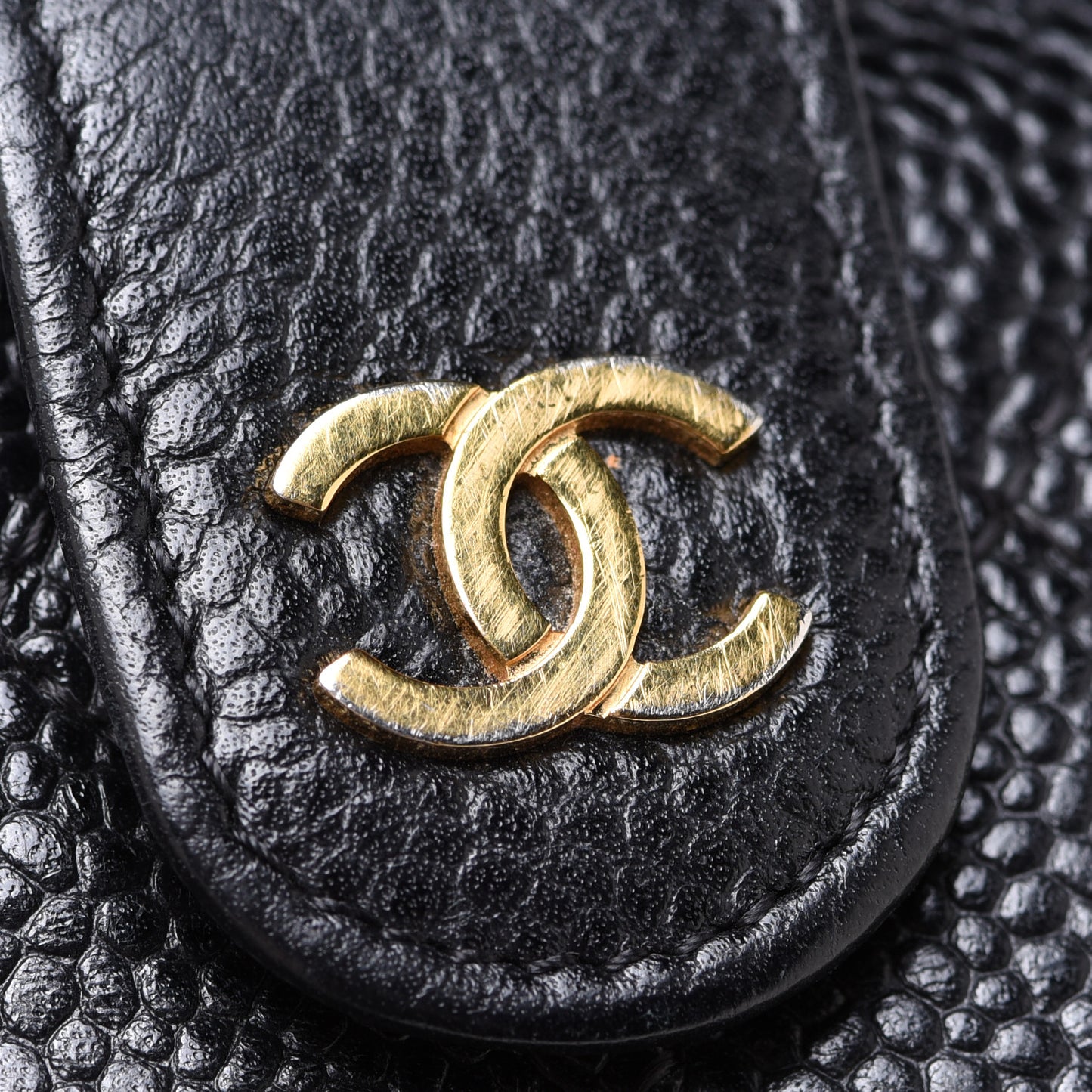 Caviar Quilted CC French Wallet Black