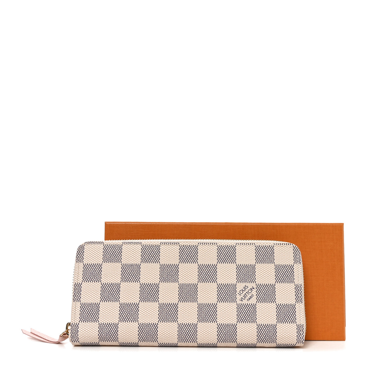 Damier Azur Clemence Wallet Rose Ballerine