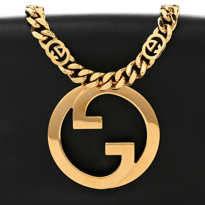 Gucci Roxy Calfskin Blondie Chain Shoulder Flap Bag Black 8 of 10