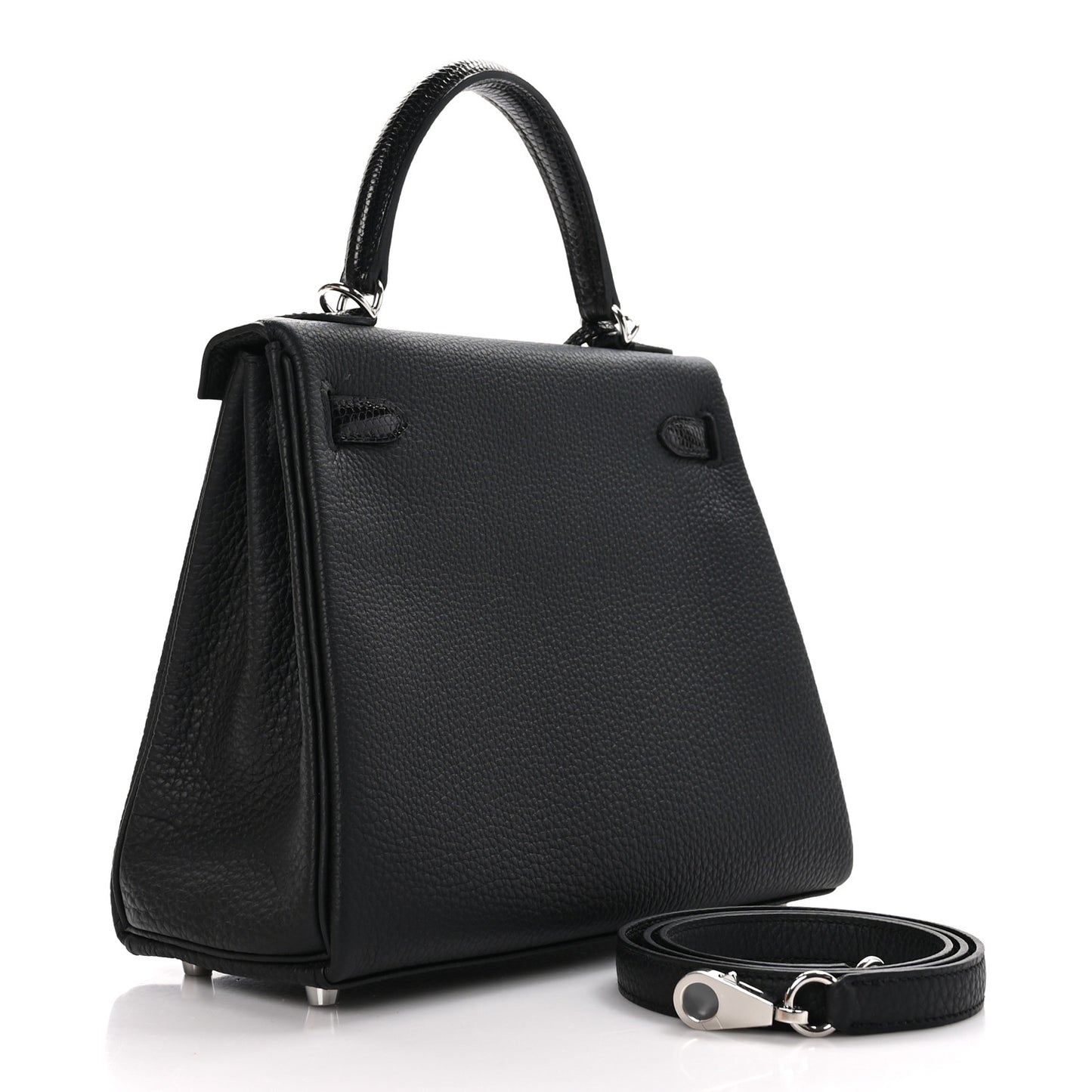 Togo Lizard Kelly Retourne Touch 25 Black