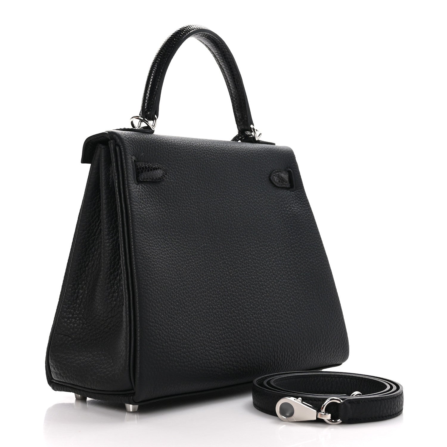 Hermes Togo Lizard Kelly Retourne Touch 25 Black 3 of 10