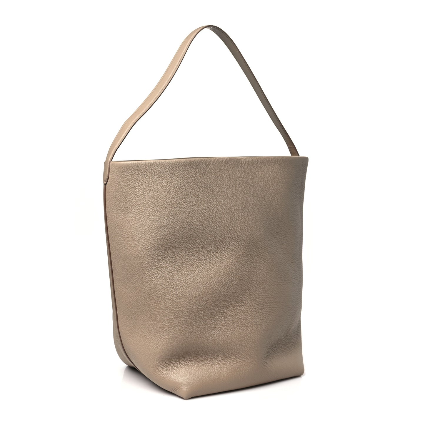 Grained Calfskin Large N/S Park Tote Dark Taupe