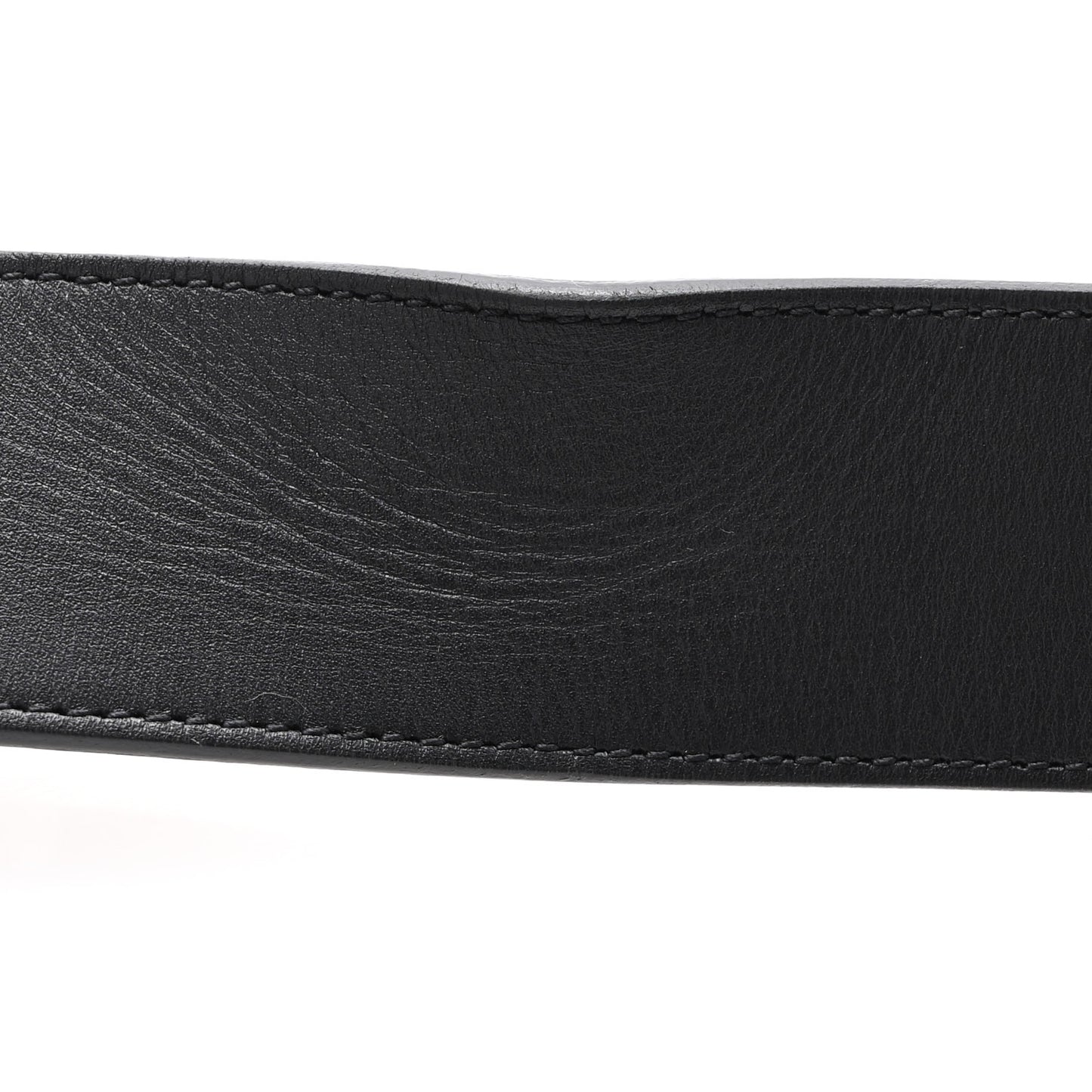 Moon Calfskin Pearl Double G 40mm Belt 90 36 Black Cream