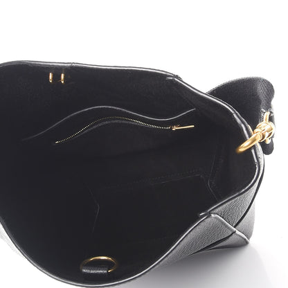 Celine Soft Grained Calfskin Sangle Bucket Bag Black 5 of 8