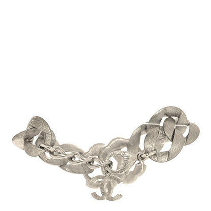 Chanel Crystal CC Chain Link Bracelet Grey 3 of 5