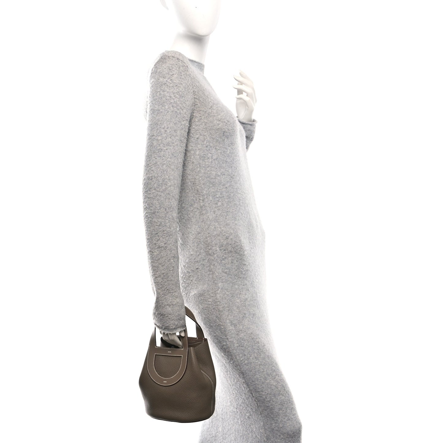 Taurillon Clemence Swift In-The-Loop 18 Bag Etoupe