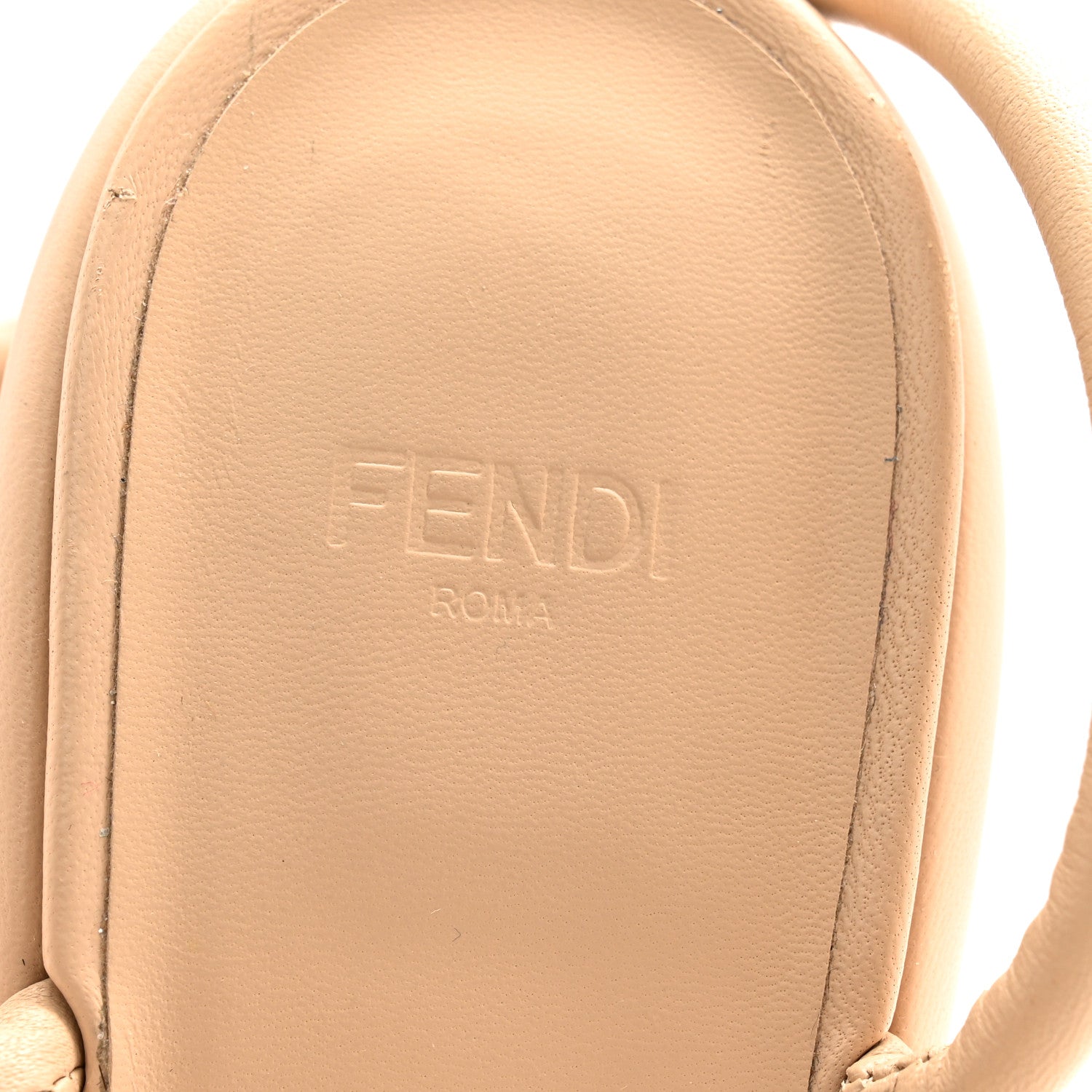 Fendi Nappa Baguette Ankle Strap 30/110mm Platform Sandals 39.5 Buff 6 of 11